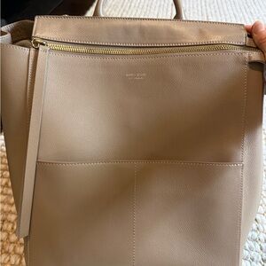 Mini Baie Women's Tan Leather Diaper Bag